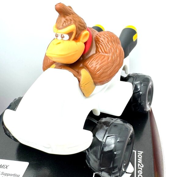 Mario Kart Deluxe Toy Cars Set Of 3 Pink Gold Peach Bowser Donkey Kong Figures - Picture 3 of 12